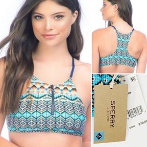 Sold! SPERRY Tulum Tribal High Neck Active Top S